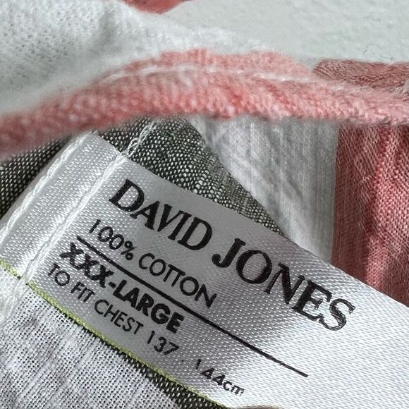 David Jones Cotton Stripe Short Sleeve Button Shirt - Picture 4 of 4